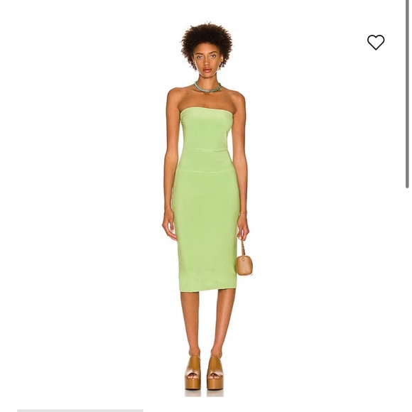 NWT Norma Kamali Strapless Dress in Gemini Green XS - Picture 3 of 6